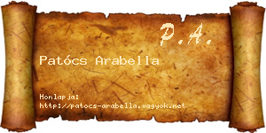Patócs Arabella névjegykártya